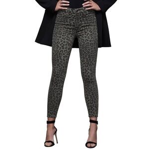 Good American Leopard Print Skinny Jeans Good Legs women’s size 10 / 30 gray